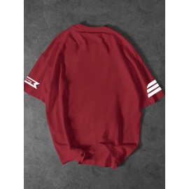 [Men's Slogan T-Shirt] Soft Polyester Men's Street Fashion T-Shirt | 