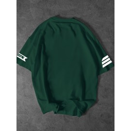 [Men's Slogan T-Shirt] Soft Polyester Men's Street Fashion T-Shirt | 