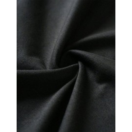 [1pc Funny Graphic T-Shirt] 1pc Men'S Casual Summer T-Shirt, Black Polyester Knit with Silhouette Graphic, Round Neck, Short Sleeve, Breathable Fabric, Regular Fit - Humorous Vintage Style Gift for Men