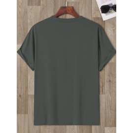 Men'S Vibrant Orange Graphic T-Shirt - 