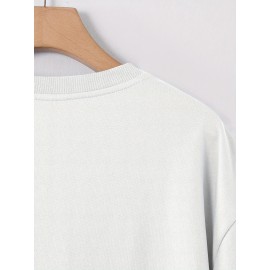 Men'S Summer Casual T-Shirt with Dark Art Eye & Hand Print, Lightweight Polyester, Quick-Dry & Machine Washable, Loose Fit for Outdoor Sports & Social Gatherings, Streetwear Style, Round Neck, Breathable Fabric