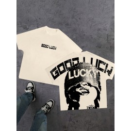 Men's Casual Graphic Print T-Shirt with Bold 