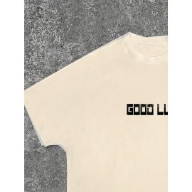 Men's Casual Graphic Print T-Shirt with Bold 