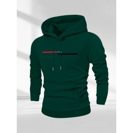 Men'S Casual Minimalist Style Hoodie, Paris Letter Print Men'S Long Sleeve Hoodie Three-Piece Set