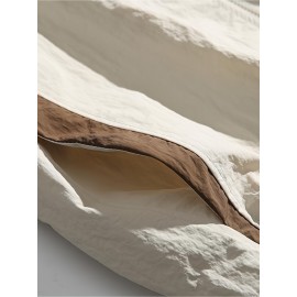 Men's Casual Full-Zip Color Block Jacket, Lightweight Comfy Blouson Jacket For Spring/Fall Outdoor Activity