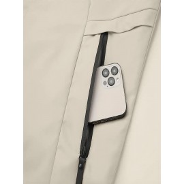 Unisex All-Season Windproof Hooded Jacket with Bold 