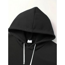 Men's Hooded Sweatshirt - Cold-Resistant Athletic Pullover Hoodie with Front Pocket, Royal Blue Gym Jacket for Running, Hiking, Casual Outfits - Machine Washable Polyester Hoodie for Men, Gym Hoodie