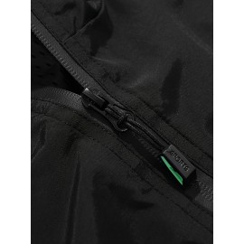Men's Windproof Hooded Jacket - Casual Outdoor Pullover with Zipper Pockets, Long Sleeve, Machine Washable, Green Polyester Fabric for Spring/Fall, Windbreaker Jacket
