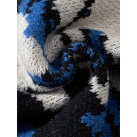 Men'S & Women'S Stylish Van Gogh Starry Night Print Pullover Sweater - Loose Fit, Long Sleeve, Round Neck, Knit Fabric, Casual & Versatile Fall/Winter Top, Fall Winter Top | Starry Night Design | Ribbed Knit Cuffs, Van Gogh Sweater