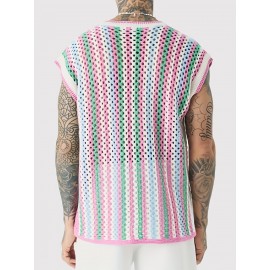 Openwork Crochet Vest