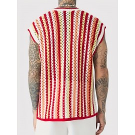 Openwork Crochet Vest